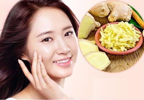 Gừng có thể được sử dụng để khắc phục những khuyết điểm trên da.