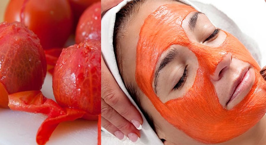 Đắp mặt nạ ca chua giúp làn da cháy nắng phục hồi rất nhanh chóng