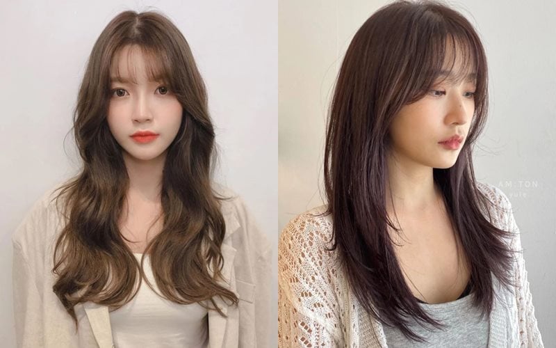 Tóc mái thưa phù hợp với nhiều kiểu khuôn mặt.