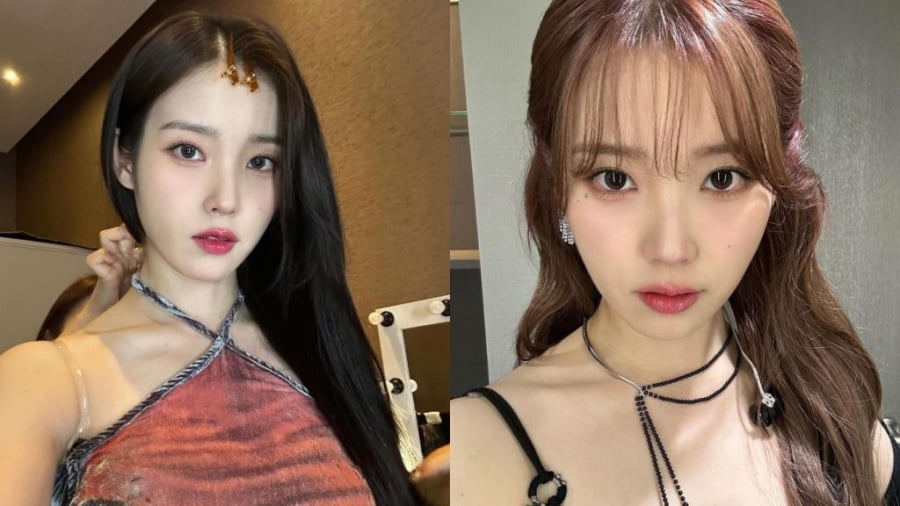 Nữ ca sĩ kiêm diễn viên IU thường kết hợp kiểu son môi kẹo hồ lô ngọt ngào.