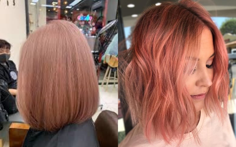 Tóc hồng nâu san hô