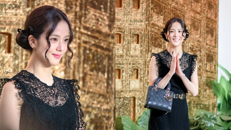 Jisoo cũng không kém cạnh khi chọn kiểu búi thấp mang hơi hướng công chúa Leia trong “Star Wars”..