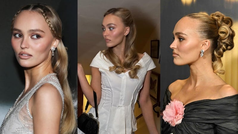 Lily-Rose Depp chứng minh cô là một tín đồ của tóc công chúa khi liên tục biến hóa với ba tạo hình
