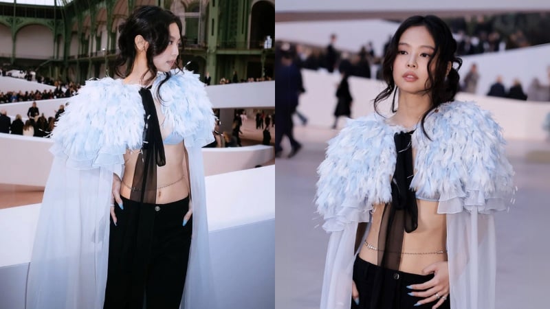 Phần tóc trước được uốn xoăn nhẹ, buông lơi hai bên giúp tôn lên đường nét thanh tú