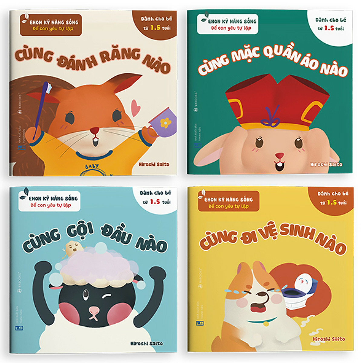 Bộ sách Ehon kỹ năng sống: “Cùng con yêu tự lập” cho bé 1-2 tuổi