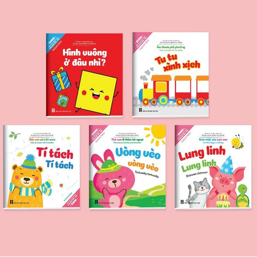 Sách Ehon song ngữ “Tí tách tí tách” cho bé 1-2 tuổi