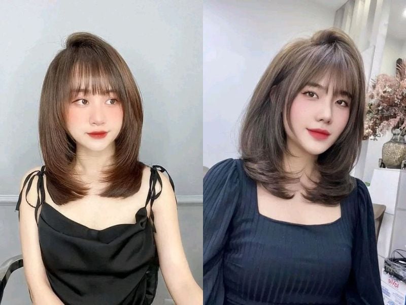 Những lớp tóc cắt tỉa tinh tế kết hợp cùng các lọn uốn nhẹ tạo nên vẻ ngoài cá tính nhưng vẫn đầy quyến rũ.