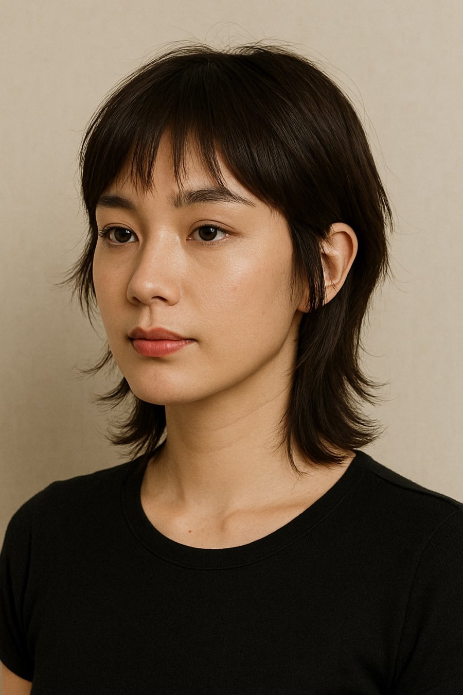 Mullet được làm mềm và ôm sát mặt, kết hợp giữa hiện đại và nét hoài cổ độc đáo.