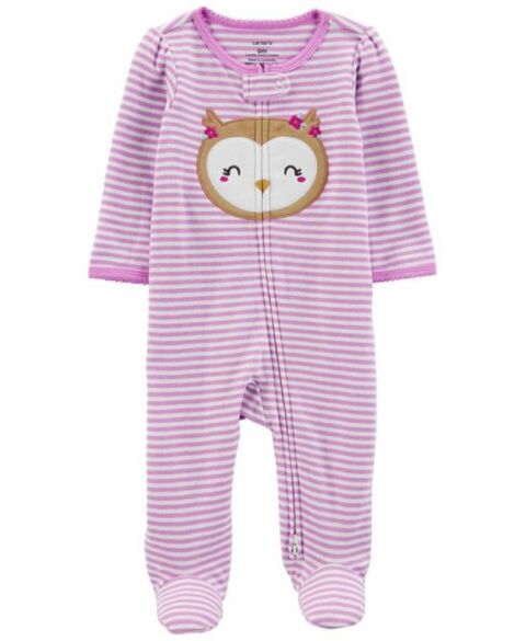Bodysuit Carters cotton dài tay dài chân khóa kéo 2 đầu 9M