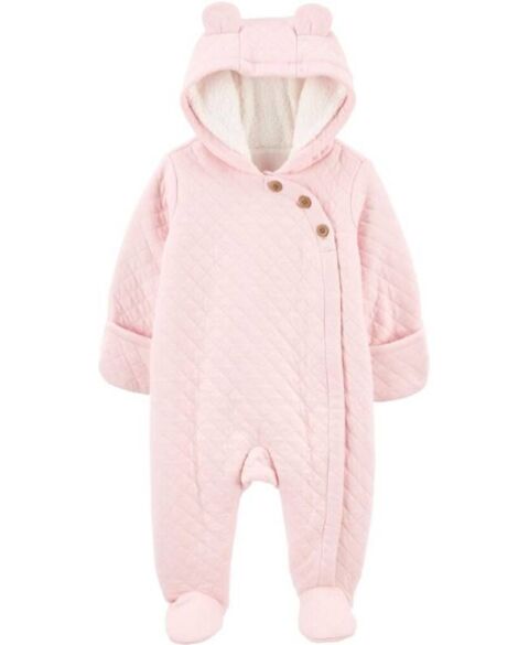 Bodysuit Carters áo khoác liền quần và mũ, găng tay găng chân ấm áp mặc ngoài cho bé trong mùa đông 9M