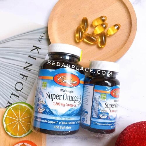 Dầu cá Omega 3 Carlson 1200mg (Carlson Wild Caught Super Omega 3 1200mg)