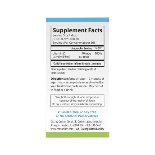 Vitamin D3 Carlson cho trẻ sơ sinh