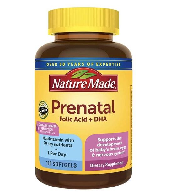 Vitamin tổng hợp cho bà bầu Nature Made Prenatal Multi DHA 200mg 110 viên