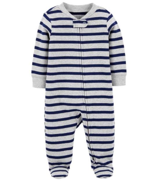 Bodysuit Carters cotton dài tay dài chân khóa kéo 2 đầu 6M
