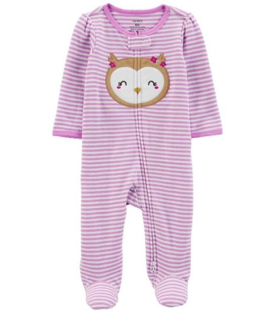 Bodysuit Carters cotton dài tay dài chân khóa kéo 2 đầu 3M