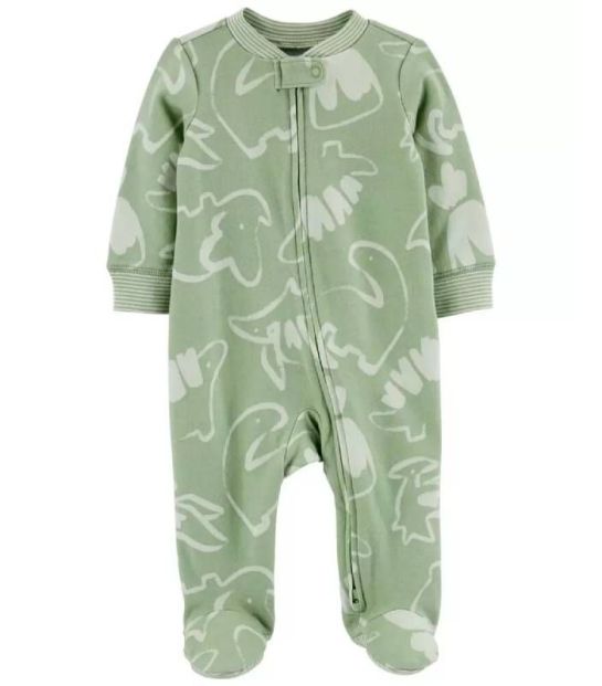 Bodysuit Carters cotton dài tay dài chân khóa kéo 2 đầu 3M