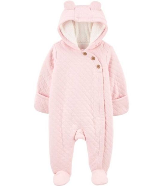 Bodysuit Carters áo khoác liền quần và mũ, găng tay găng chân ấm áp mặc ngoài cho bé trong mùa đông 3M