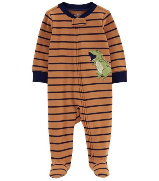 Bodysuit Carters cotton dài tay dài chân khóa kéo 2 đầu 3M
